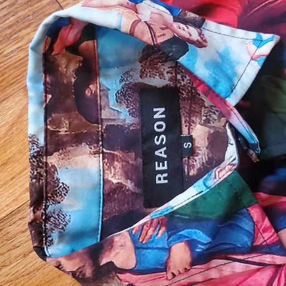 Reason Renaissance Print Button Down Shirt - Picture 6 of 8